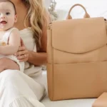 Vegan leather diaper bag