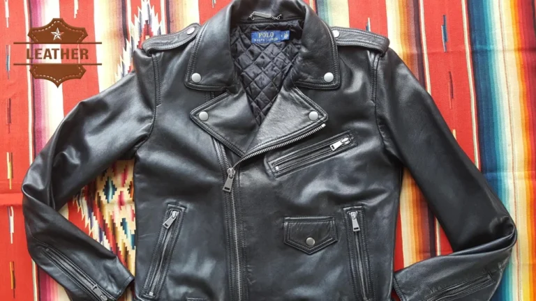 Vintage Ralph Lauren Men's Black Lamb Skin Leather Jacket Xl