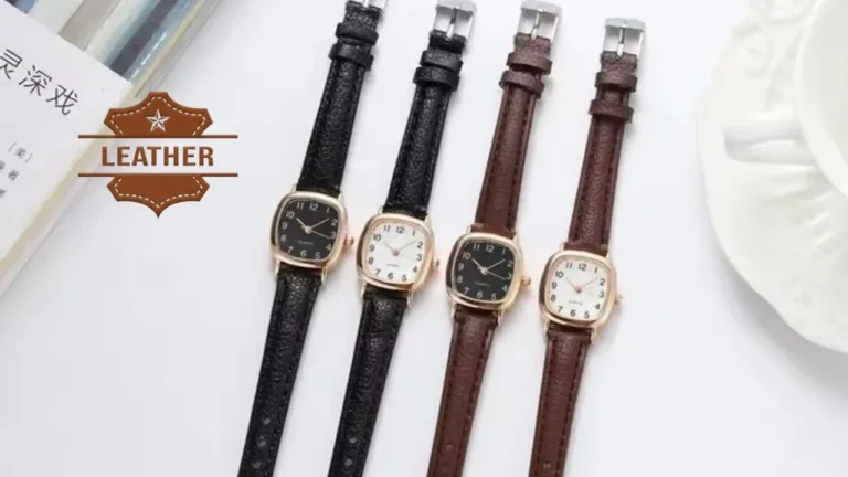 Watches with leather straps for women