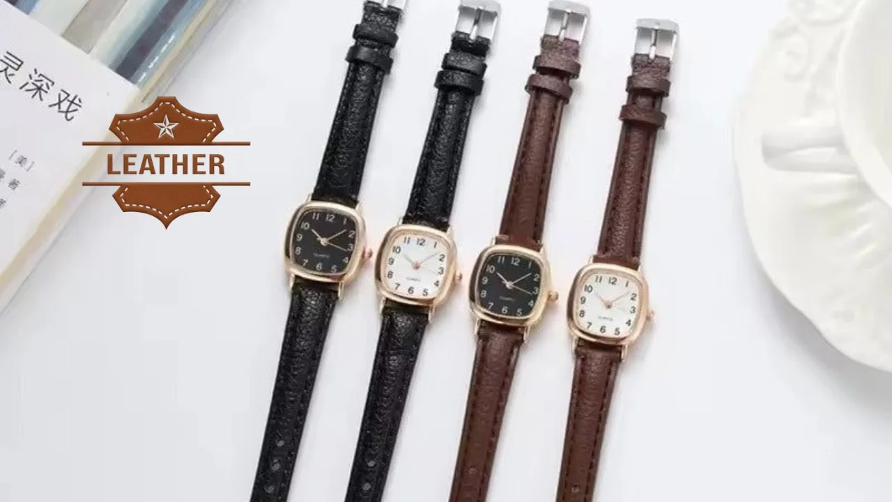 Watches with leather straps for women