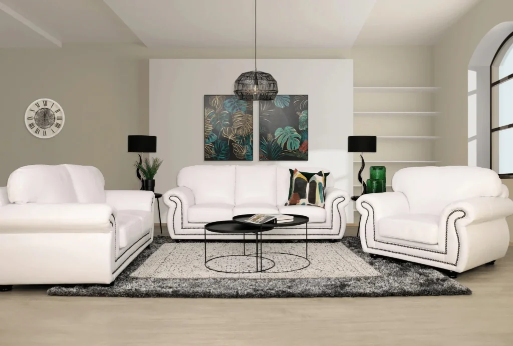White Leather Sofa