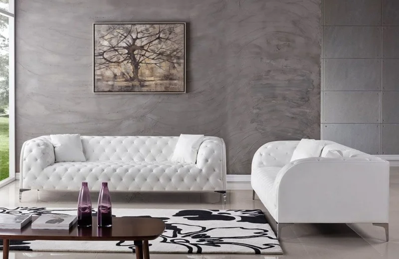 White Leather Sofa