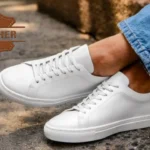 White leather sneakers women