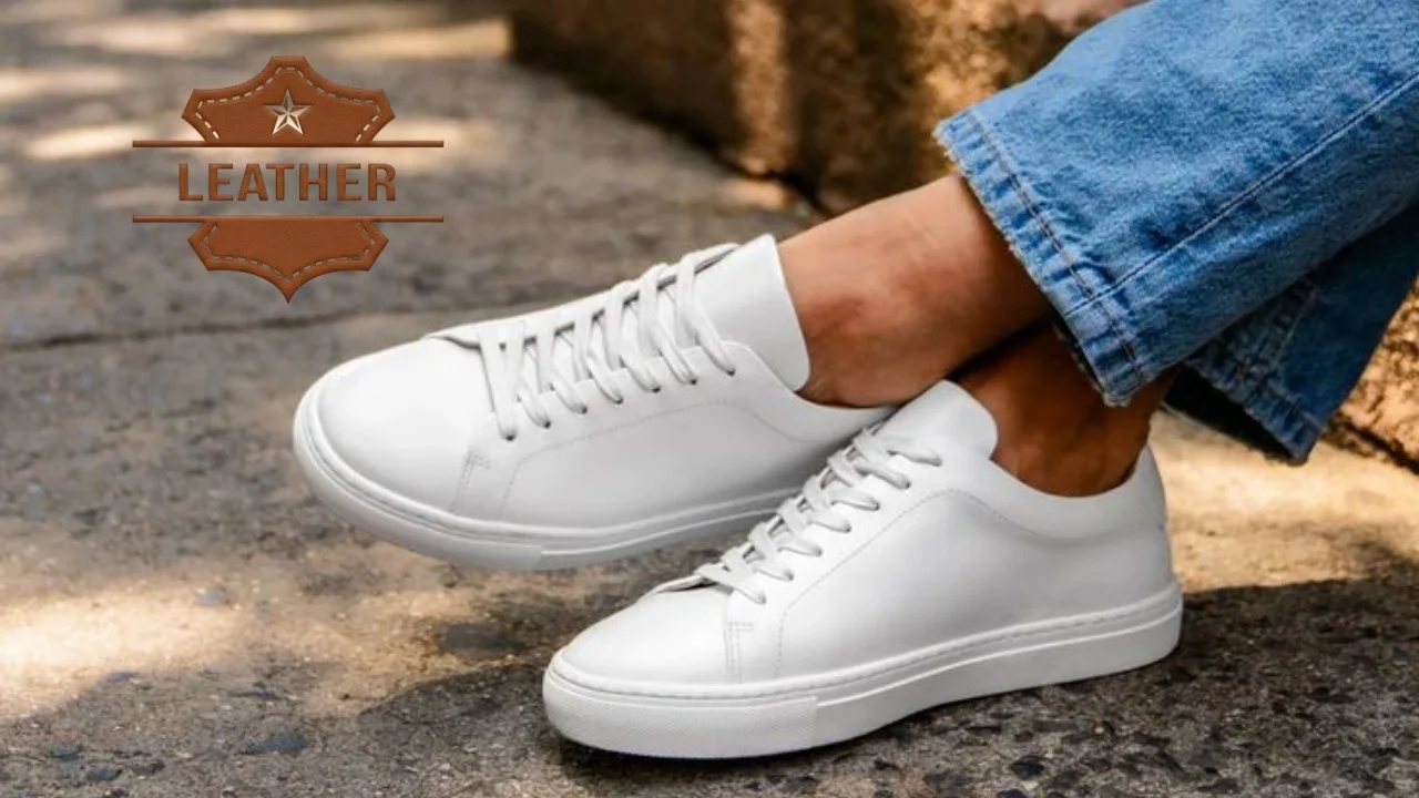White leather sneakers women