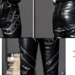 Black leather trousers for mens