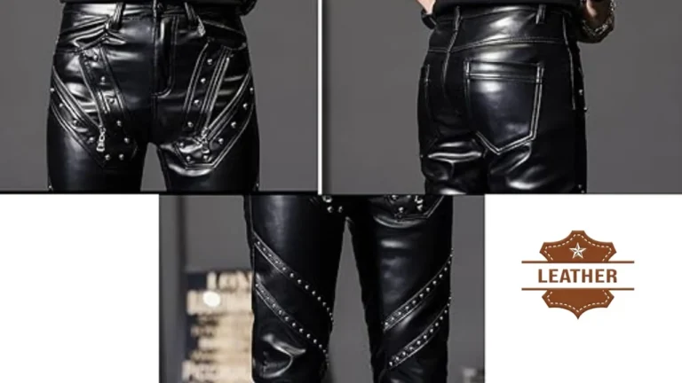 Black leather trousers for mens