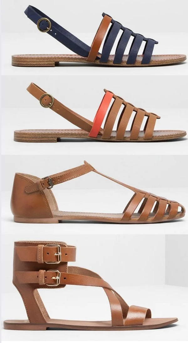 Leather sandals for women