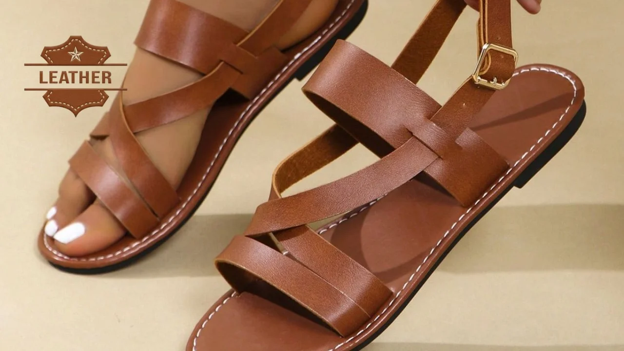 Leather sandals for women