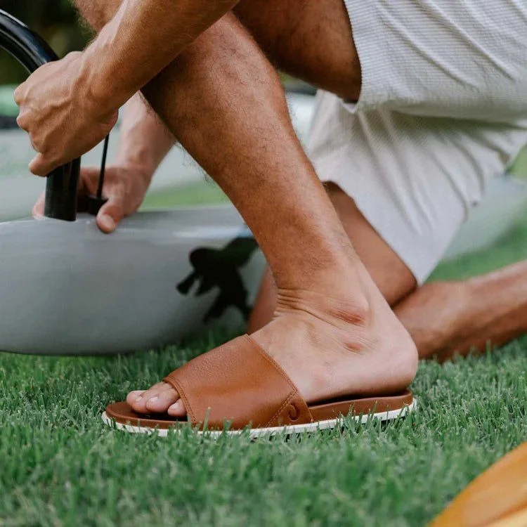 leather sliders mens