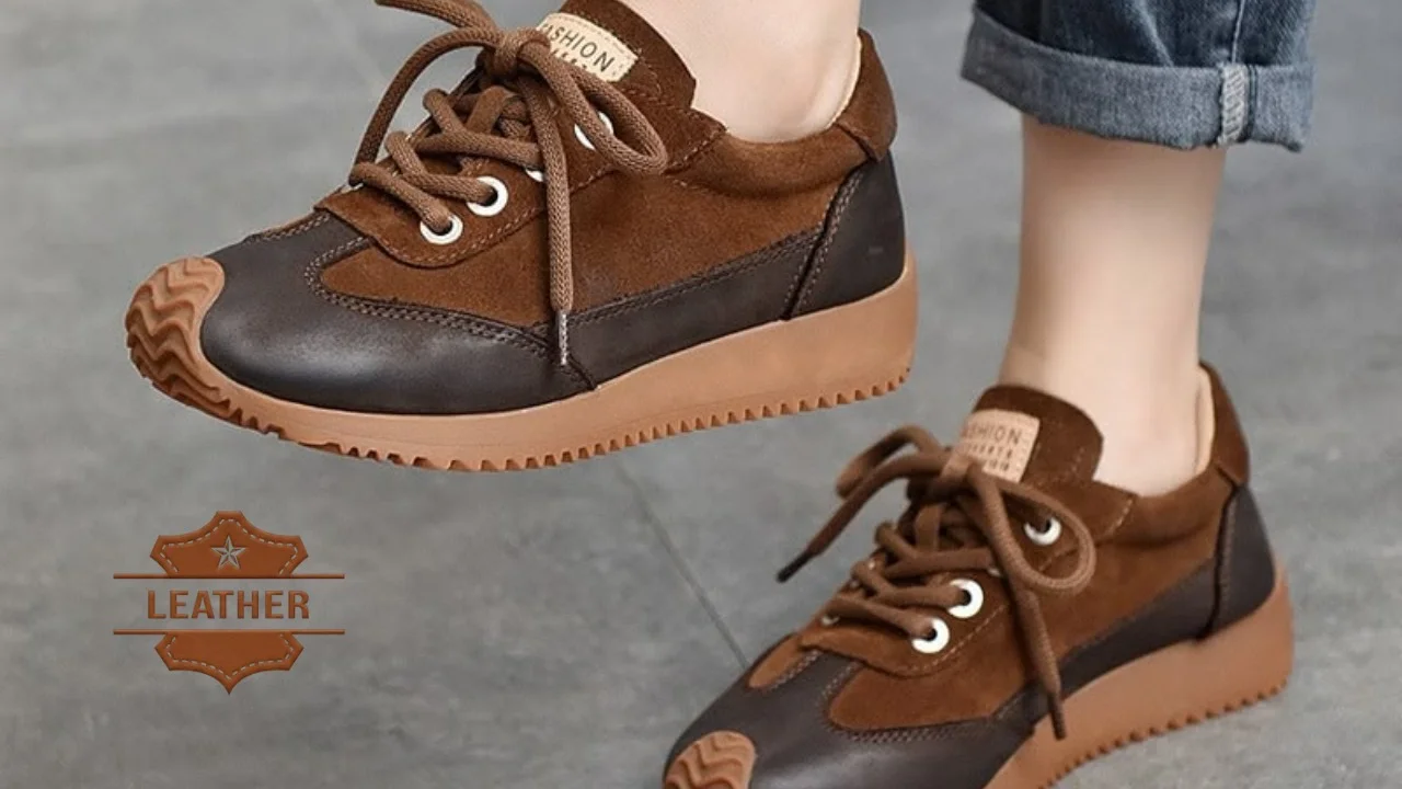 Leather sneakers women