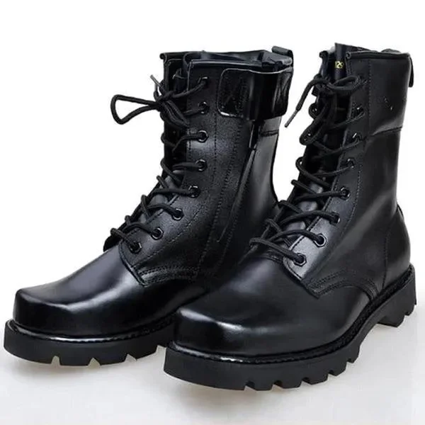 Men's tactical boots hydroguard waterproof leather wide 10.5 black 77514