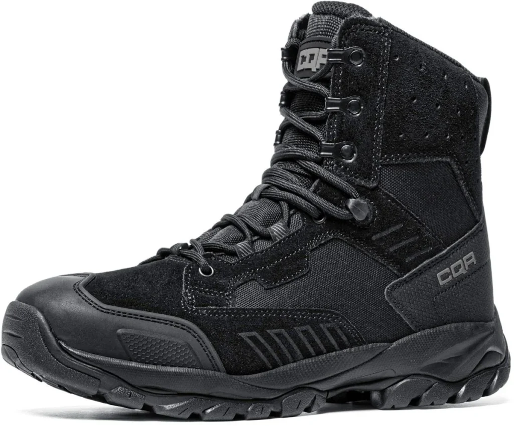 men's tactical boots hydroguard waterproof leather wide 10.5 black 77514