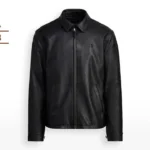 new polo ralph lauren lambskin leather jacket black mens xl