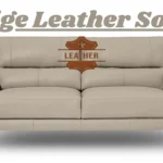 Beige Leather Sofa