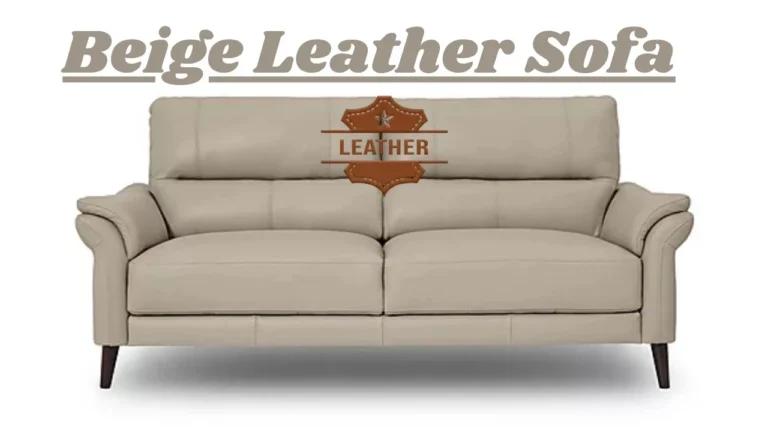 Beige Leather Sofa