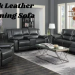 Black Leather Reclining Sofa