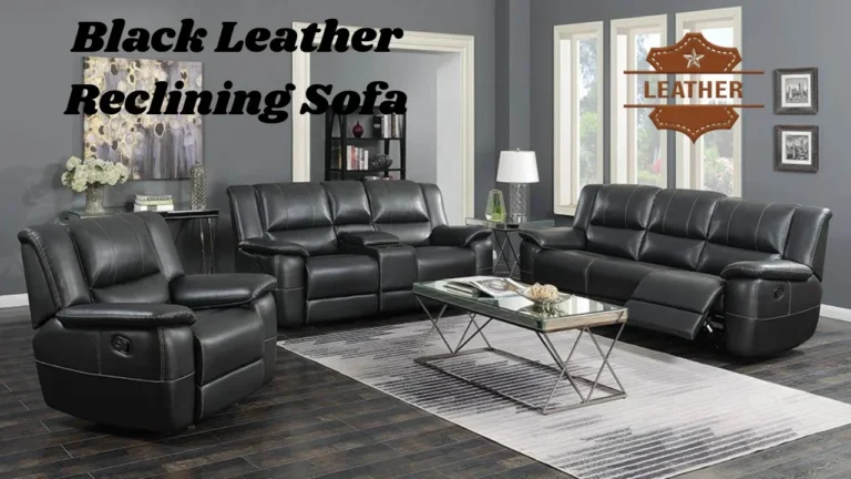 Black Leather Reclining Sofa