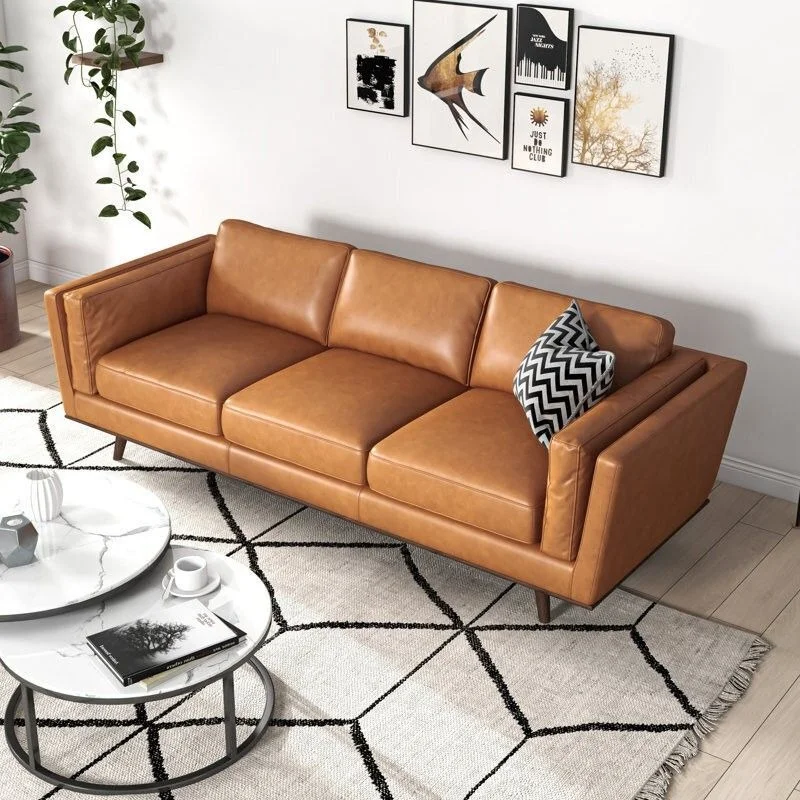 Camel Leather Sofa