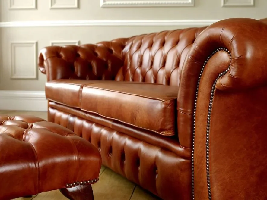 Cognac Leather Sofa