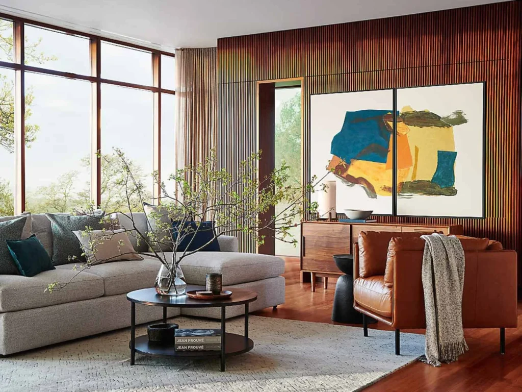 Crate and Barrel Leather Sofa