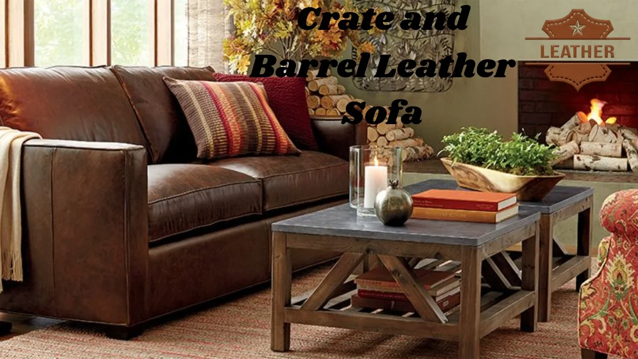 Crate and Barrel Leather Sofa