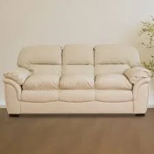 Cream Leather Sofa