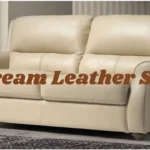 Cream Leather Sofa