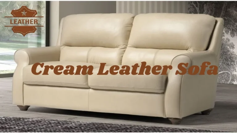 Cream Leather Sofa