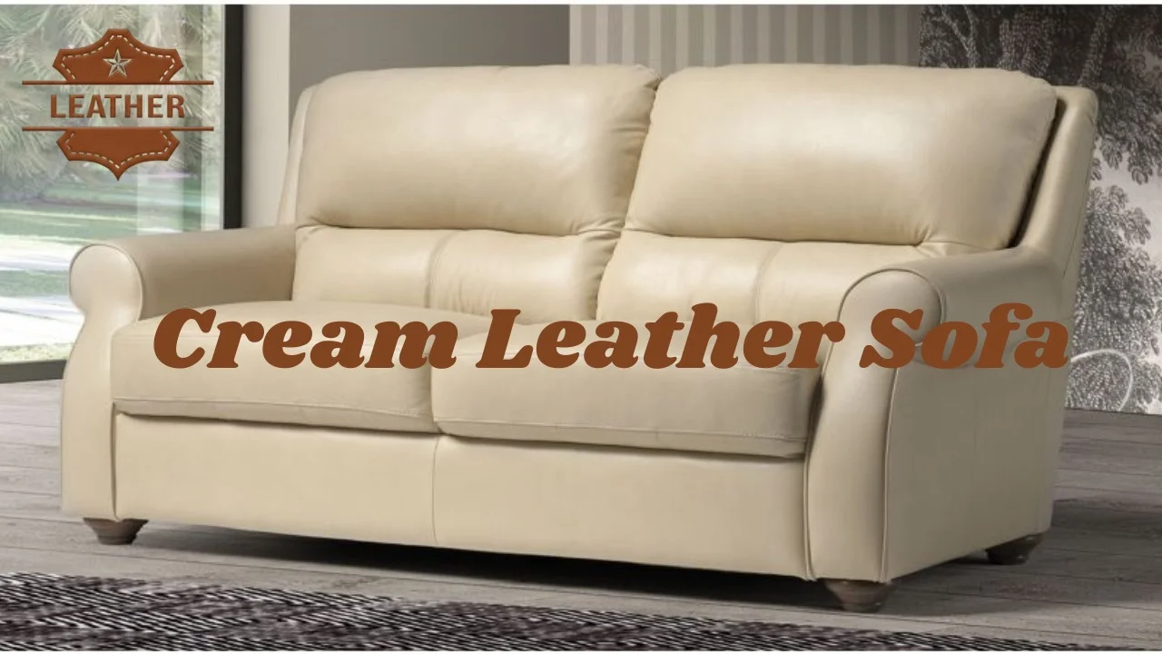 Cream Leather Sofa