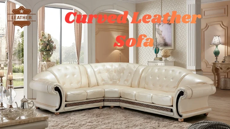 Curved Leather Sofa