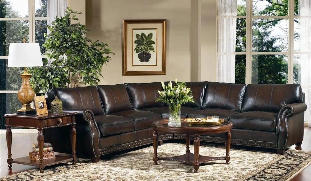 Dark Brown Leather Sofa
