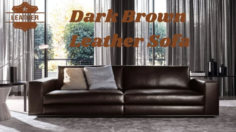 Dark Brown Leather Sofa