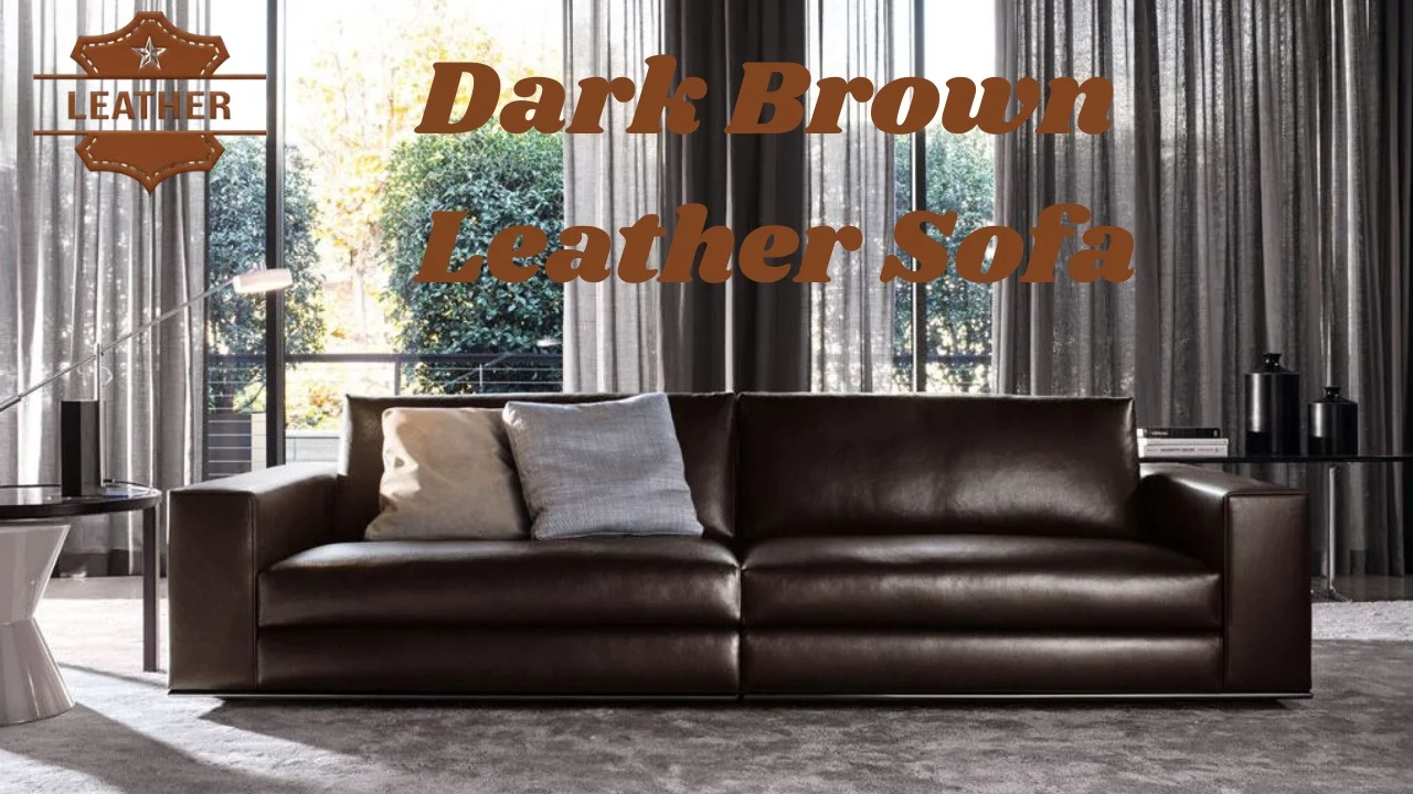 Dark Brown Leather Sofa