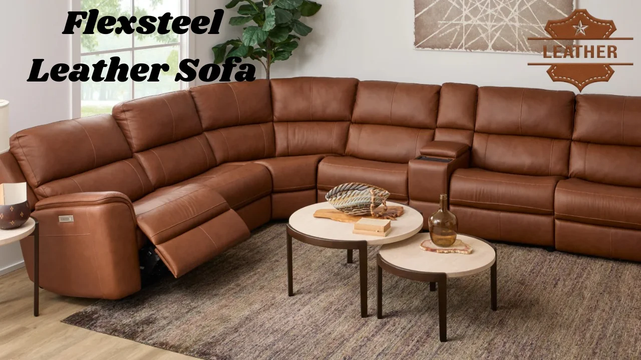 Flexsteel Leather Sofa