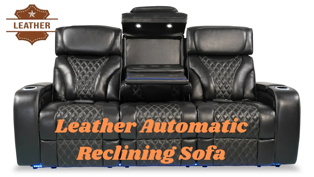 Leather Automatic Reclining Sofa