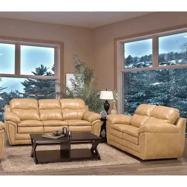 Leather Sofa and Loveseat Set