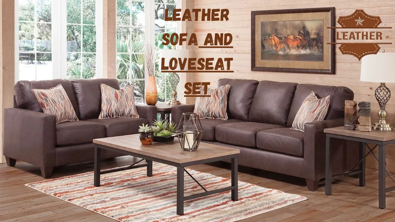 Leather Sofa and Loveseat Set