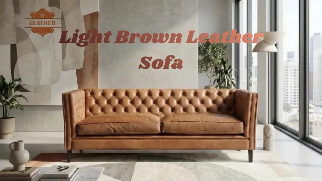 Light Brown Leather Sofa