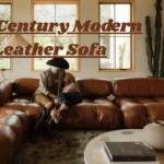 Mid Century Modern Leather Sofa