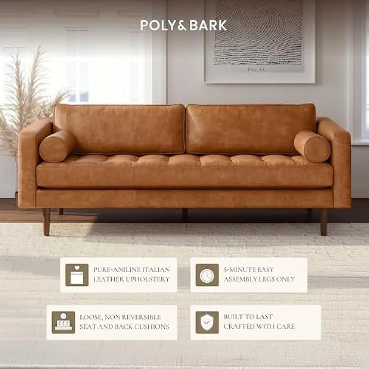 Poly and Bark Leather Sofa