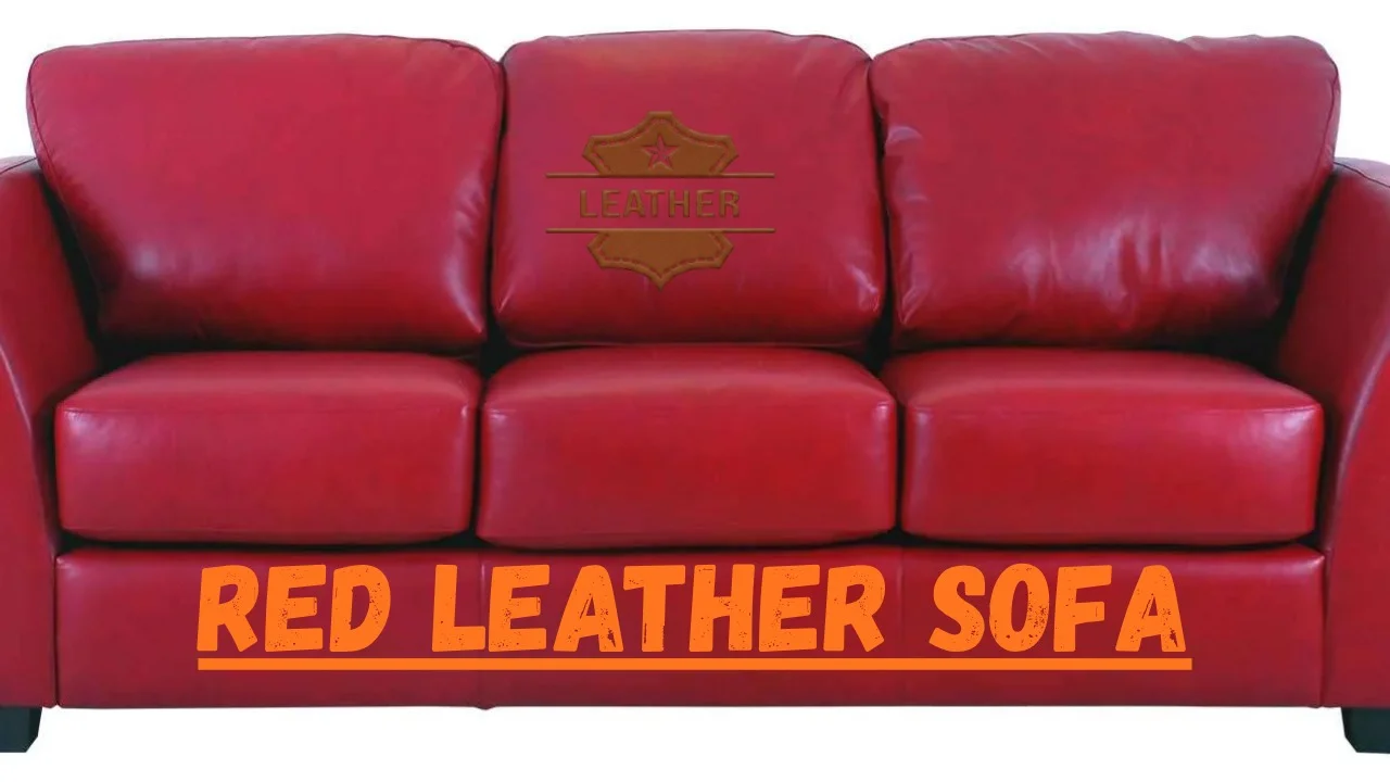 Red Leather Sofa