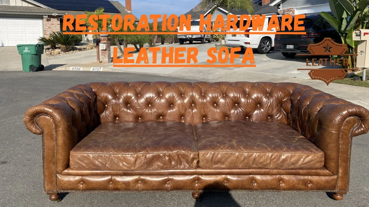 Restoration Hardware Leather Sofa