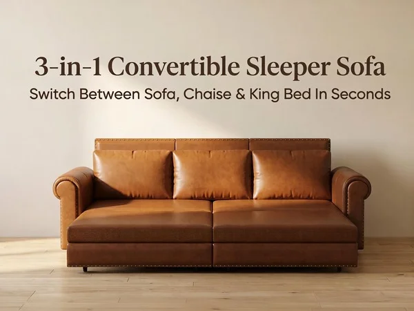 Settee Leather Sleeper Sofa