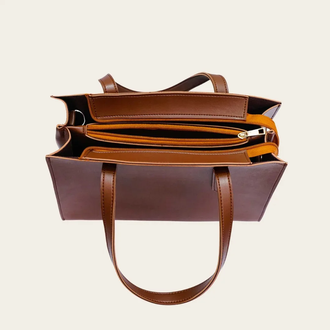 Shoulder Bag Leather Brown