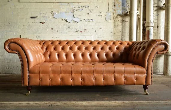 Tan Leather Sofa