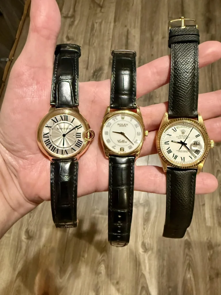 Watch Leather Strap Black
