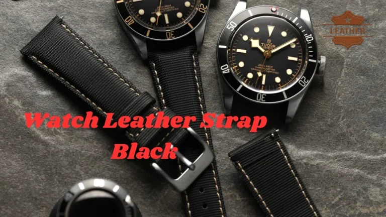 Watch Leather Strap Black