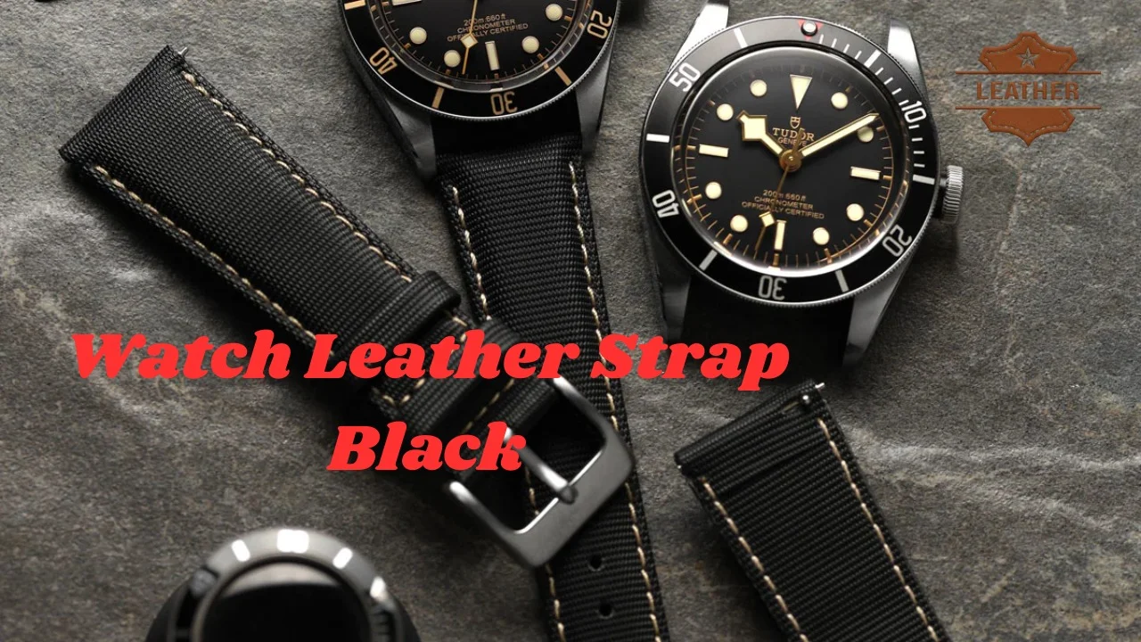 Watch Leather Strap Black